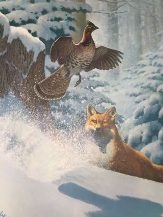 A CLOSE CALL - Grouse - - Edward Bierly 1979 Signed/Numbered Litho Edition of 800 3