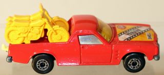 DTE LESNEY MATCHBOX SUPERFAST 60 - C RARE RED YAMAHA HOLDEN PICKUP W/CYCLES PREPRO 3