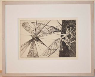 Listed American Artist Walter R.  Rogalski,  Signed Etching Great Image