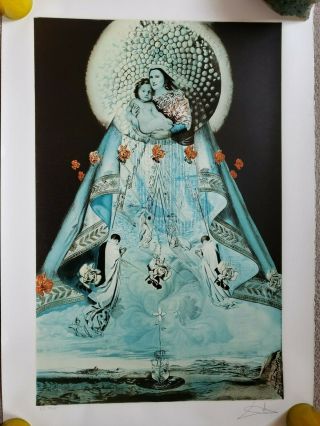 Salvador Dali Limited Edition H.  C 28/100 " Virgin Of Guadalupe " Unframed