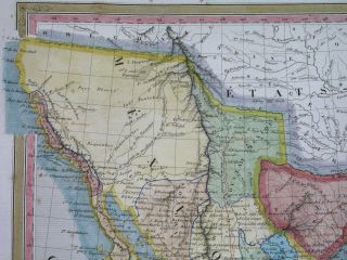 1840 MAP TEXAS REPUBLIC UNITED STATES HOUSTON DALLAS CALIFORNIA MEXICO 3