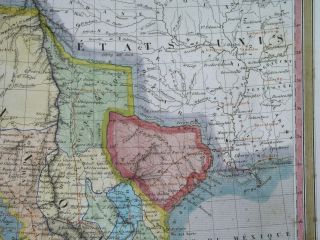 1840 MAP TEXAS REPUBLIC UNITED STATES HOUSTON DALLAS CALIFORNIA MEXICO 4