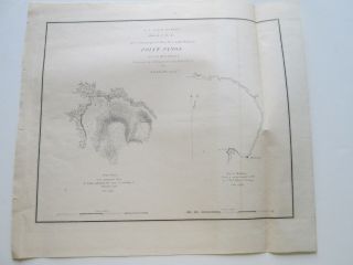 1851 U S Coast Survey Nautical Chart " Point Pinos,  Bay Of Monterey "
