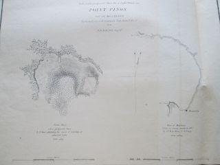 1851 U S COAST SURVEY NAUTICAL CHART 