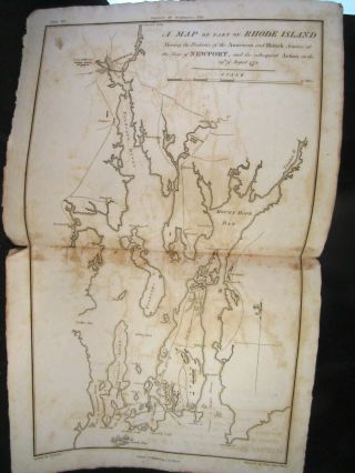 1807 Revolutionary War Map Ofthe Siegeof Newport,  Rhode Island By C.  P.  Wayne,