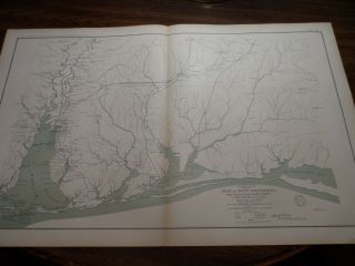 Antique Civil War Map Army Of W.  Mississippi In South Alabama