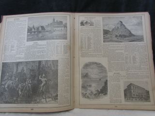 1892 POPULAR ATLAS OF THE WORLD maps of the US post office telegraph offices, 7