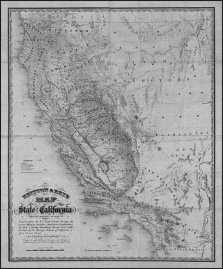 1857 Ca Map Yolo Sierra Nevada Napa Sonoma County Old California History Huge