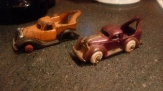 Antique Arcade/kilgore Cast Iron Tow Trucks