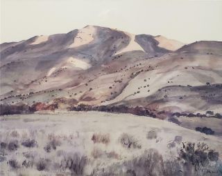 Peter Hurd Signed Numbered Lithograph Of Sentinel Ranch Bonito Valley Mexico