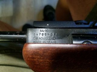 Beeman 0035.  177 pellet rifle single shot break barrel pump without gun case 4