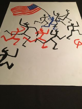 Alexander Calder : Madison Square Boys / Open Edition Lithograph 12