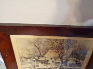 Antique Currier & Ives Lithograph Print 