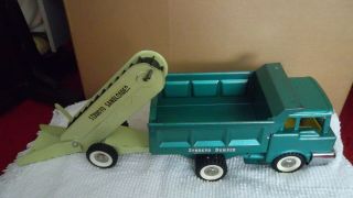 Structo 1970 Green Dump Truck,  Yellow Sand Loader w/box No 409 3