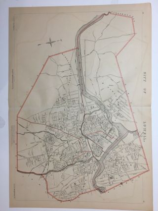 1891 Map City Of Lowell Mass Ma Atlas Plate Massachusetts