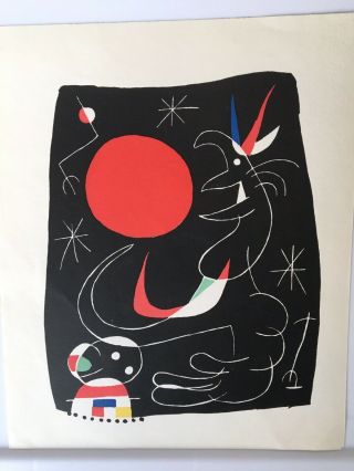 Vintage Lithograph By Joan Miro (1893 - 1983) Mourlot 1956