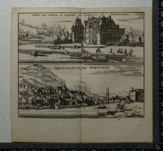 1685 Les Delices De La France,  Engraving Of Grenoble