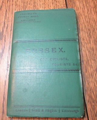 Gall And Inglis Cruchleys County Maps Of England Sussex Late 1800 