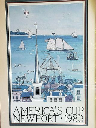 Sally Caldwell - Fisher America’s Cup Newport 1983 Event Poster Sailing Yacht 2