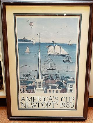 Sally Caldwell - Fisher America’s Cup Newport 1983 Event Poster Sailing Yacht 4