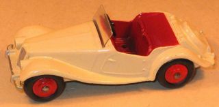 Dinky Toys No 129 Mg Midget Sports Car In Ivory U.  S.  A Export Model.