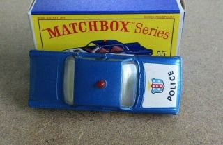 Matchbox Lesney Police Patrol Car Ford Fairlane No.  55 CN 5