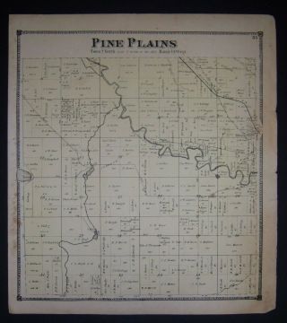 1873 Plat Atlas Page Pine Plains Township,  Mi