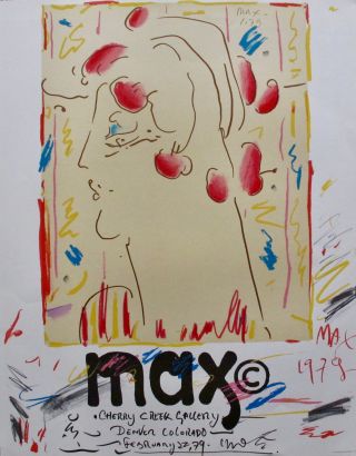 Peter Max 1979 Cherry Creek Gallery Facsimile Signed Poster Rare Art