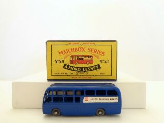 1958 MOKO Lesney Matchbox No.  58 ' BEA COACH ' - - - - - - - - see photos & more models 3