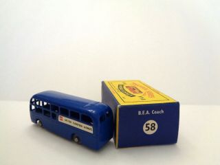 1958 MOKO Lesney Matchbox No.  58 ' BEA COACH ' - - - - - - - - see photos & more models 6