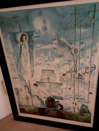 Salvador Dali Print " Discovery Of America " Dali Framed