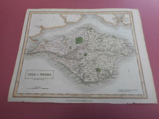 100 Isle Of Wight Map By S Hall C1853 Vgc