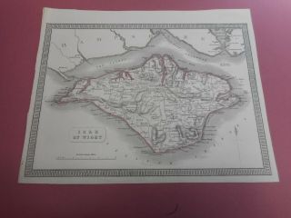 100 Isle Of Wight Map By G Phillip C1852 Vgc