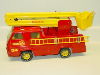 Vintage Tonka Snorkel Fire Truck,  Toy Vehicle,  Ladder,  Hoses Hydrant
