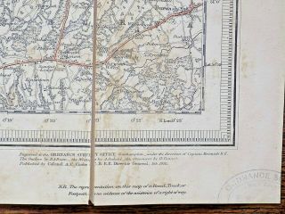 1890 Ordnance Survey Map Tunbridge Wells Kent Sussex Antique Old James Wyld OS 8