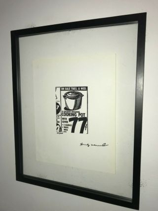 Andy Warhol 1986 Print Hand Signed With Certificate,  Resale $3,  150