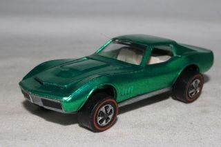 Hot Wheels Redline Custom Corvette,  Metallic Green,