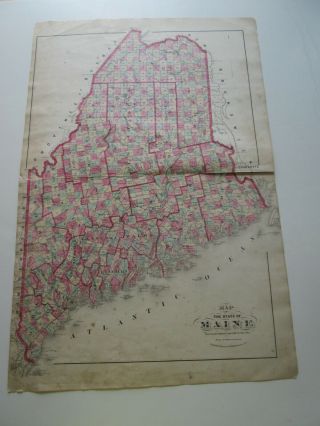" State Of Maine ",  1871 Map F W Beers Cumberland County Atlas