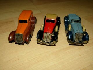 6 1930 ' s TOOTSIETOY CARS SEDANS 4 GRAHAM BUILD A CAR WHITE RUBBER TIRES 2