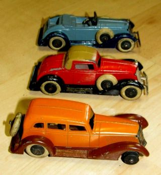 6 1930 ' s TOOTSIETOY CARS SEDANS 4 GRAHAM BUILD A CAR WHITE RUBBER TIRES 4