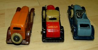 6 1930 ' s TOOTSIETOY CARS SEDANS 4 GRAHAM BUILD A CAR WHITE RUBBER TIRES 5