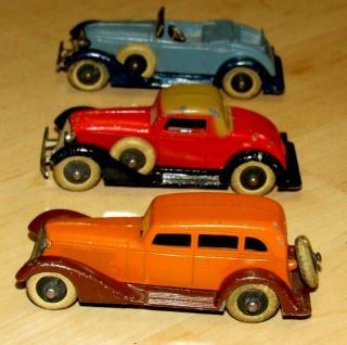 6 1930 ' s TOOTSIETOY CARS SEDANS 4 GRAHAM BUILD A CAR WHITE RUBBER TIRES 6