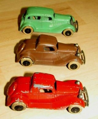 6 1930 ' s TOOTSIETOY CARS SEDANS 4 GRAHAM BUILD A CAR WHITE RUBBER TIRES 8