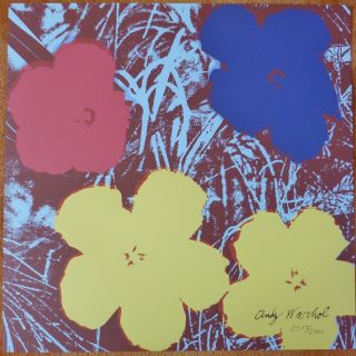 ANDY WARHOL POPPY FLOWERS 1986 HAND NUMBERED 2219/2400 SIGNED LITHOGRAPH 2