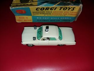 Rare Corgi Toys 497 Oldsmobile 88 Man From Uncle Diecast Car Cream