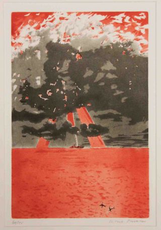 Listed British Artist Patrick Procktor,  Signed Color Aquatint