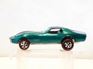 1967 Hot Wheels Redline Custom Corvette / Green Metallic