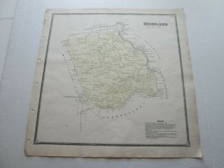 1873 Antique Map,  " Highland " Chester County Atlas,  Pennsylvania,  Witmer