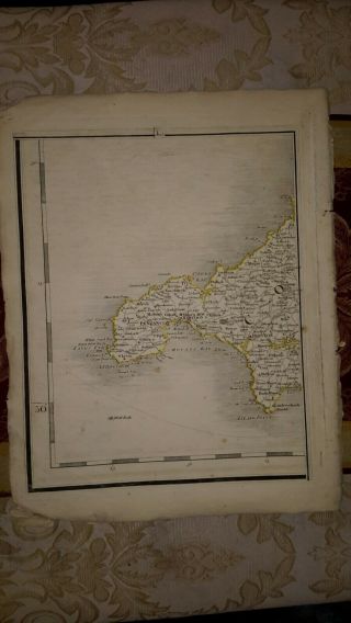 1794 - John Cary Map Item Map 1 Penzance Lands End Cornwall