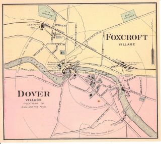 1888 Dover - Foxcroft,  Maine Colby Atlas Map W/ Place Names